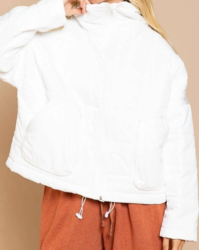 Shop Pol Quilted Jacket In Winter White