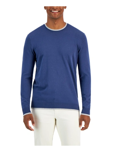 Shop Alfani Mens Crewneck Casual Pullover Sweater In Multi