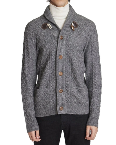 Shop Paisley & Gray Toggle Wool-blend Cardigan In Grey