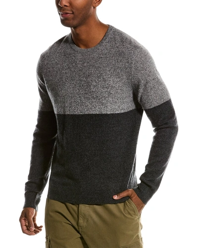 Shop Magaschoni Colorblocked Cashmere Pullover In Grey