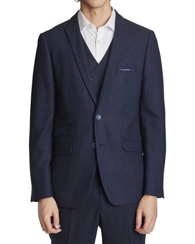Shop Paisley & Gray Ashton Peak Slim Fit Wool-blend Jacket In Blue