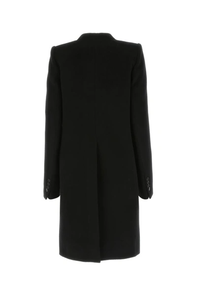 Shop Ann Demeulemeester Woman Black Wool Blend Celine Coat
