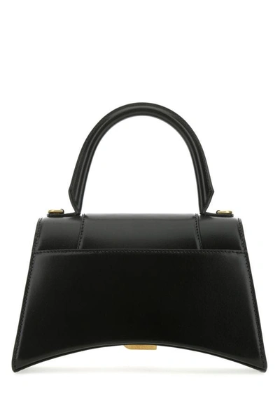 Shop Balenciaga Woman Black Leather Small Hourglass Handbag