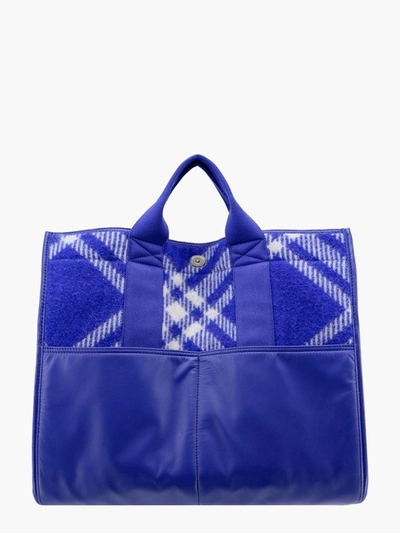 Shop Burberry Man Shoulder Bag Man Blue Shoulder Bags