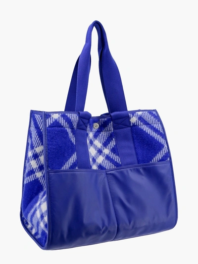 Shop Burberry Man Shoulder Bag Man Blue Shoulder Bags