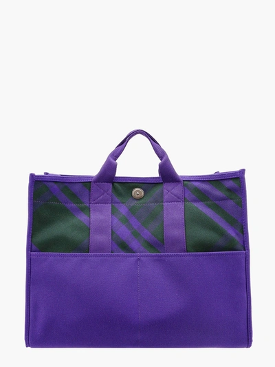 Shop Burberry Man Shoulder Bag Man Purple Shoulder Bags