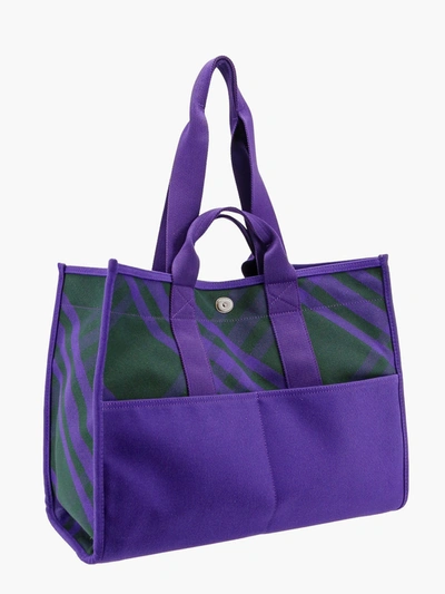 Shop Burberry Man Shoulder Bag Man Purple Shoulder Bags