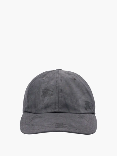 Shop Burberry Woman Hat Woman Grey Hats In Gray
