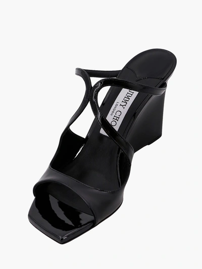 Shop Jimmy Choo Woman Anise Wedge Woman Black Sandals