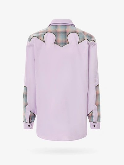 Shop Maison Margiela Man Shirt Man Purple Shirts