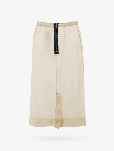 Shop Maison Margiela Woman Skirt Woman Beige Skirts In Cream