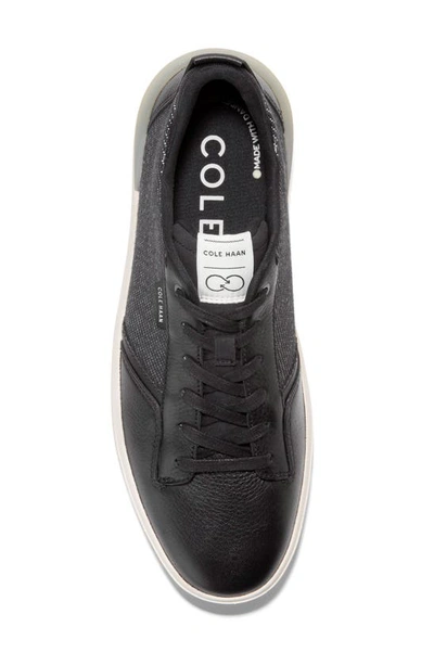 Shop Cole Haan Grandpro Crew Sneaker In Black/ Ivory