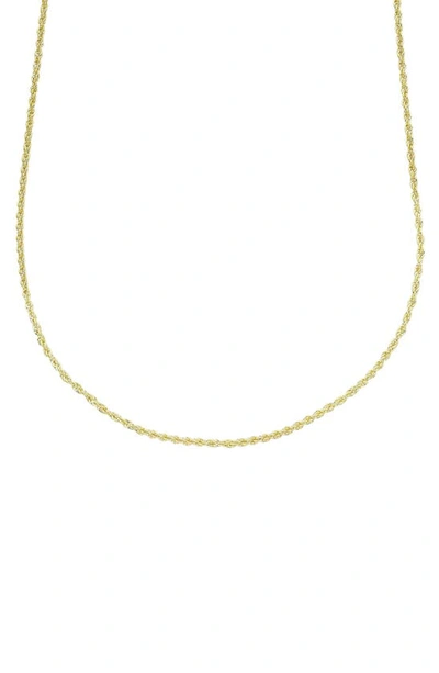 A & M 14k Gold Thin Rope Chain In Gold