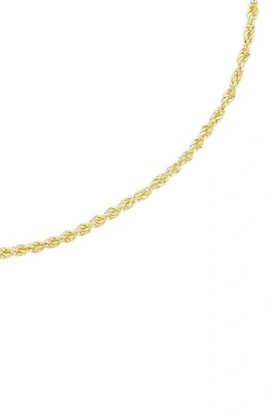 A & M 14k Gold Thin Rope Chain In Gold
