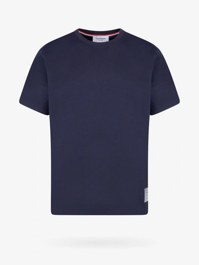 Thom Browne Cotton T-shirt In Blue