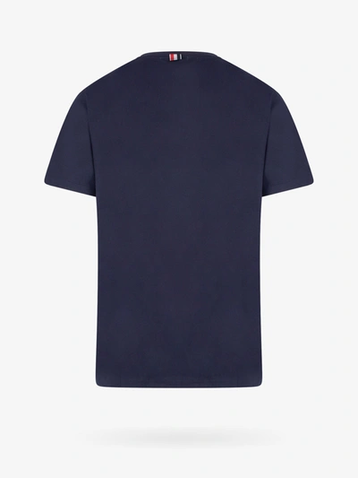 Shop Thom Browne Man T-shirt Man Blue T-shirts