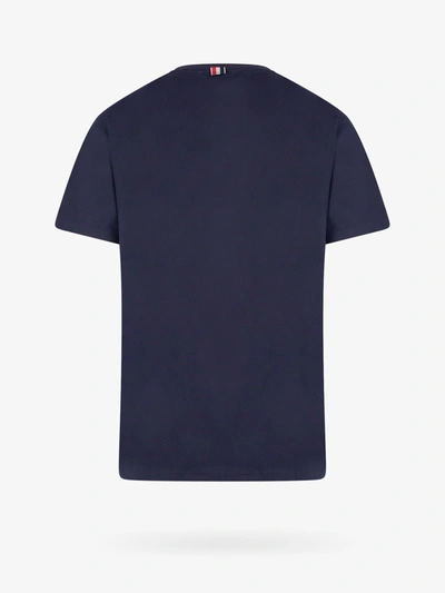 Thom Browne Cotton T-shirt In Blue