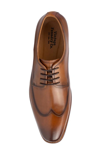 Shop Vintage Foundry Orton Wingtip Derby In Cognac