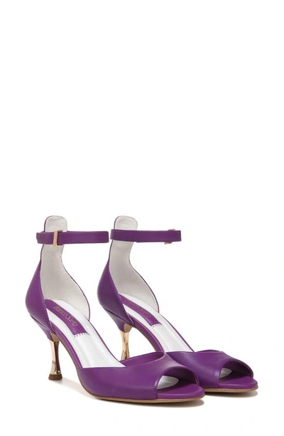Shop Franco Sarto Rosie Ankle Strap Peep Toe Sandal In Purple