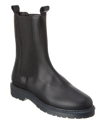 Shop Valentino By Mario Valentino Stacey Monogram Leather Boot In Black