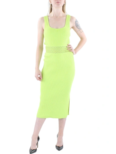 Shop Jonathan Simkhai Loren Womens Ladder Stitch Long Maxi Dress In Green
