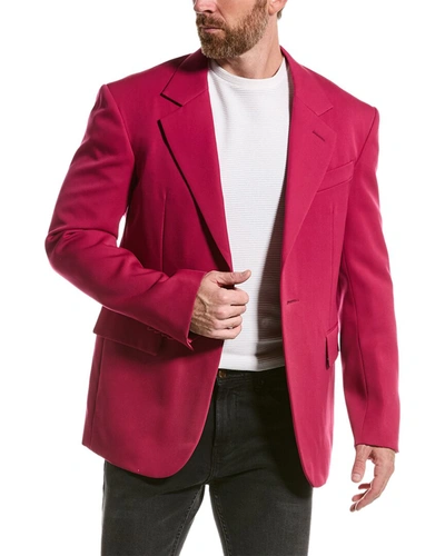 Shop Lanvin Silk-lined Wool Jacket In Pink