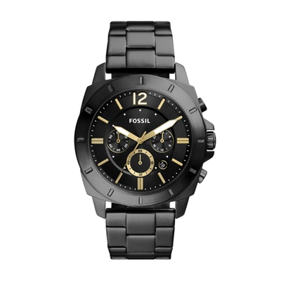 Shop Fossil Men's Privateer Chronograph, Black Stainless Steel Watch