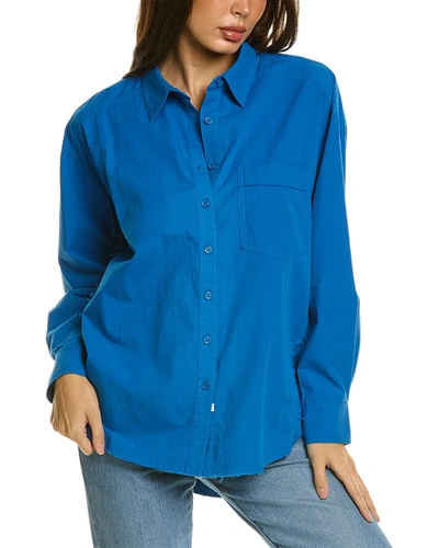 Shop Vintage Havana Poplin Shirt In Blue