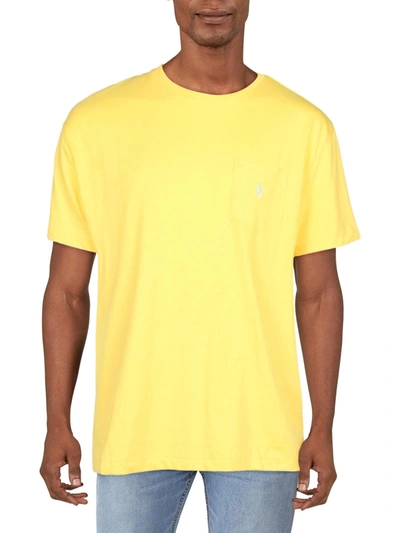 Shop Polo Ralph Lauren Mens Cotton Crewneck T-shirt In Yellow