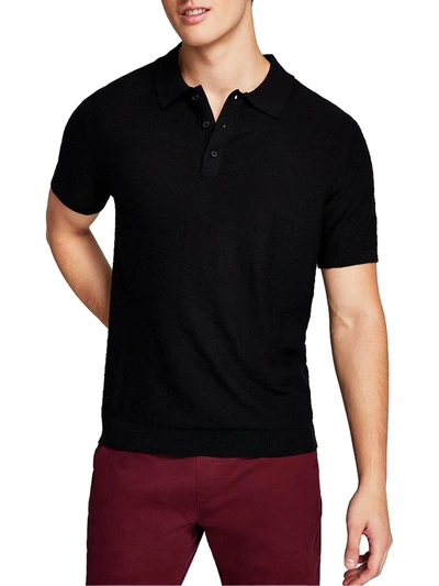Shop And Now This Mens Knit Collared Polo In Black