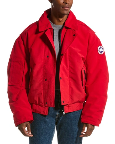 Shop Canada Goose Daxue Down Bomber Jacket In Red