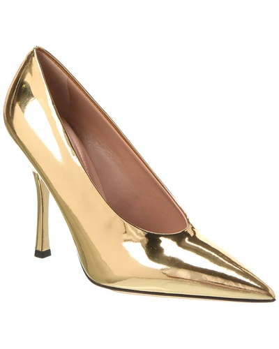 Shop Valentino Nite-out 110 Leather Pump In Gold