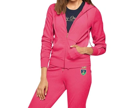 Shop Juicy Couture Velour Robertson Jacket In Pink