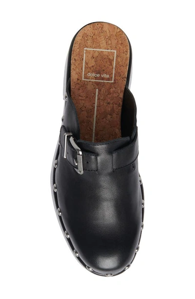Shop Dolce Vita Yevan Platform Mule In Black Leather