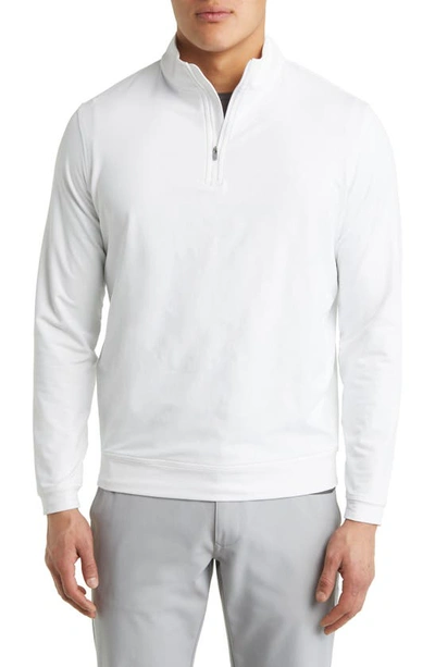 Shop Peter Millar Perth Frondescence Performance Quarter-zip Pullover In White