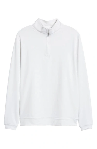 Shop Peter Millar Perth Frondescence Performance Quarter-zip Pullover In White