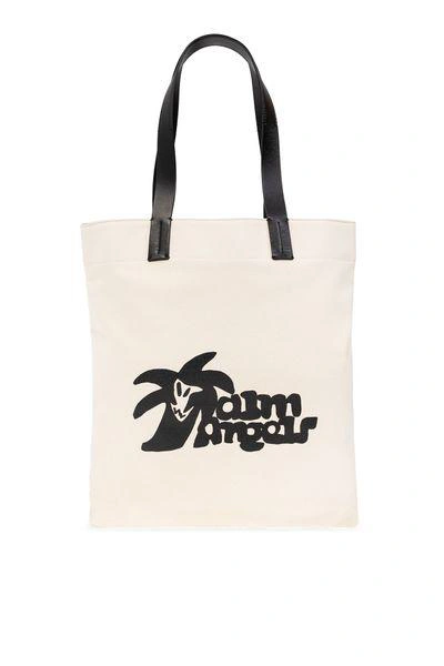 Shop Palm Angels Shopping Bags In Black