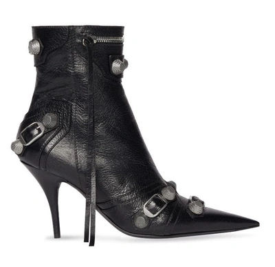 Shop Balenciaga "cagole"ankle  Boots In Black