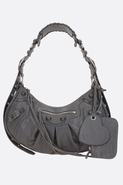 Shop Balenciaga "le Cagole" Small Shoulder Bag In Gray