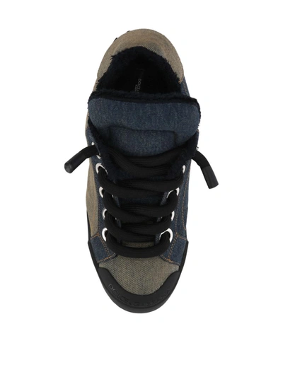 Shop Dolce & Gabbana Portfofino Denim Patchwork Sneakers In Blue
