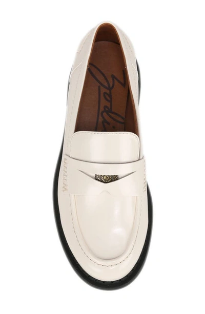 Shop Zodiac Hunter Patent Penny Loafer In Bone