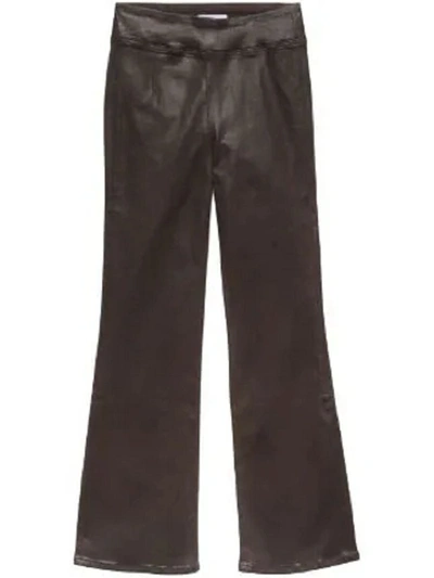 Shop Frame Flared Crop Trousers In Brown