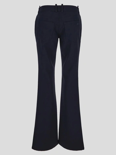 Shop Off-white Trousers In Cobalt Blue