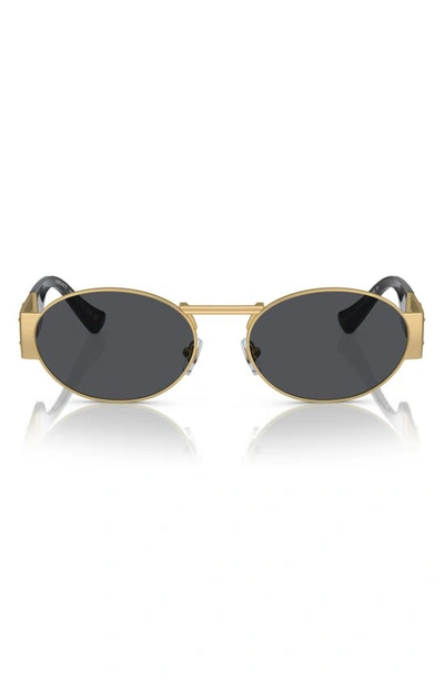 Versace 56mm Oval Sunglasses In Dark Grey