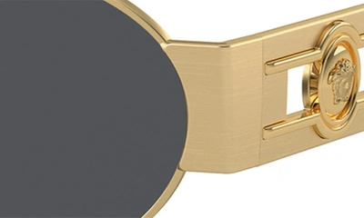 Versace 56mm Oval Sunglasses In Dark Grey