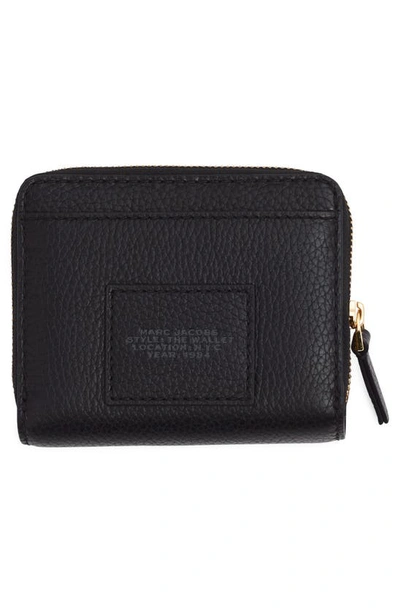 Shop Marc Jacobs The Mini Leather Compact Wallet In Black