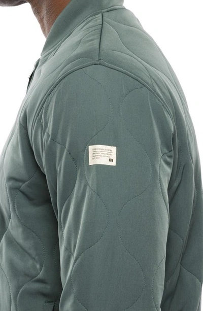 Shop Travismathew Come What May Quilted Jacket In Balsam Green