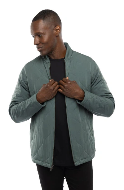 Shop Travismathew Come What May Quilted Jacket In Balsam Green