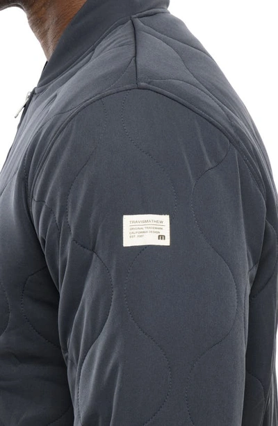 Shop Travismathew Come What May Quilted Jacket In Ebony