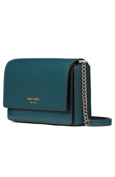Shop Kate Spade Morgan Leather Wallet On A Chain In Artesian Green
